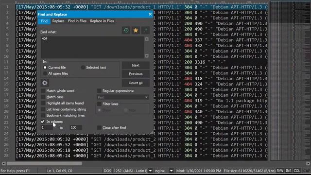 Find and Replace in UltraEdit text editor смотреть онлайн