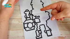 КЛЕНОВЫЙ БАРЛИ  из БРАВЛ СТАРС- РИСУНКИ ПО КЛЕТОЧКАМ - BRAWL STARS -PIXEL ART