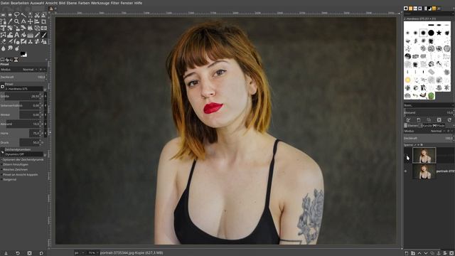 Superfilter GMIC und Gimp 2.10.6 – Portät Retusche смотреть онлайн