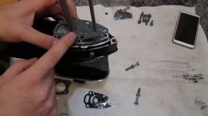 Мотор Hankgai 6. Эмульсия в редукторе, причина. Часть 2. Заменил колечко.