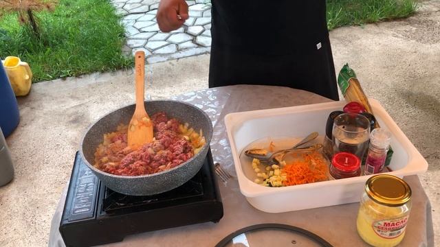 Паста, спагетти с фаршем и томатной пастой, рецепт от Рината смотреть онлайн