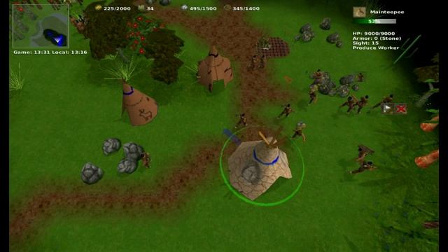 MegaGlest- gameplay: Indian vs Magic смотреть онлайн