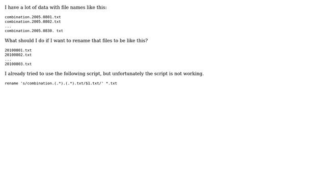 Rename file names based on a pattern in Linux смотреть онлайн