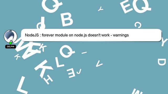 NodeJS : forever module on node.js doesn't work - warnings смотреть онлайн