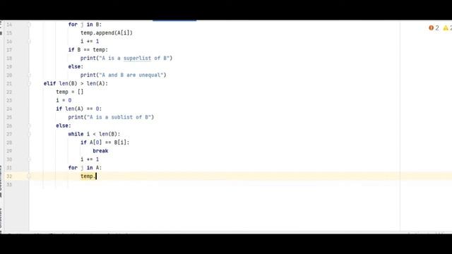 Given any two lists A and B, determine whether they are equal, sublist , superlist and unequal смотреть онлайн