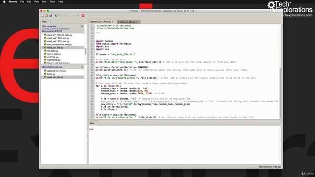 10 12 80 Write append sensor data to a CSV file смотреть онлайн