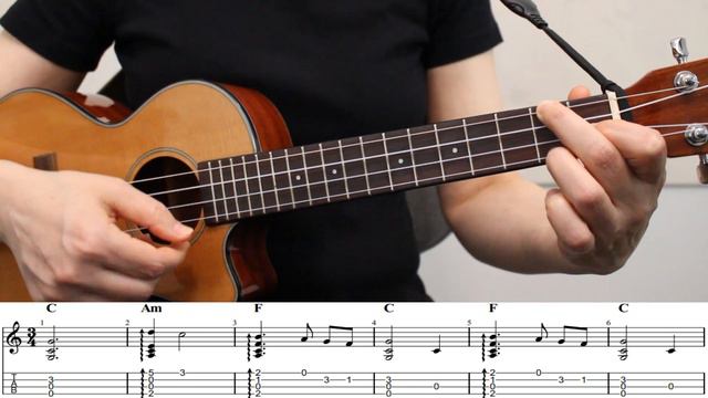Moon River EASY Ukulele Fingerstyle 🎵 Tutorial + TABS + Chords смотреть онлайн