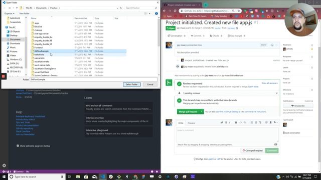 Git Flow Example with NodeJS Hello World смотреть онлайн