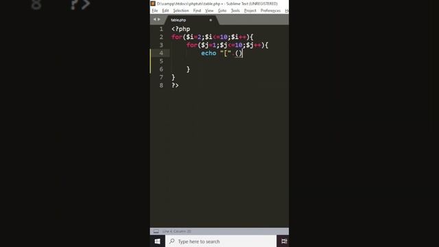 Php program to print table from 2 to 10 | Print table using php смотреть онлайн