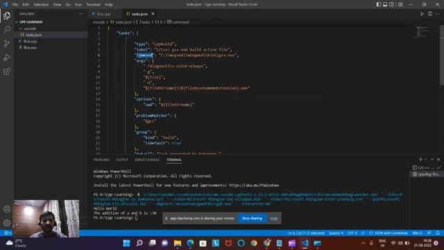 How to setup VS code for C and C++ code debugging(In Hindi) смотреть онлайн
