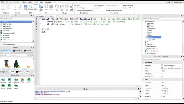 How to make a working portal in Roblox Studio смотреть онлайн