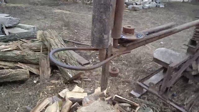 Дровокол механический пружинный самодельный смотреть онлайн