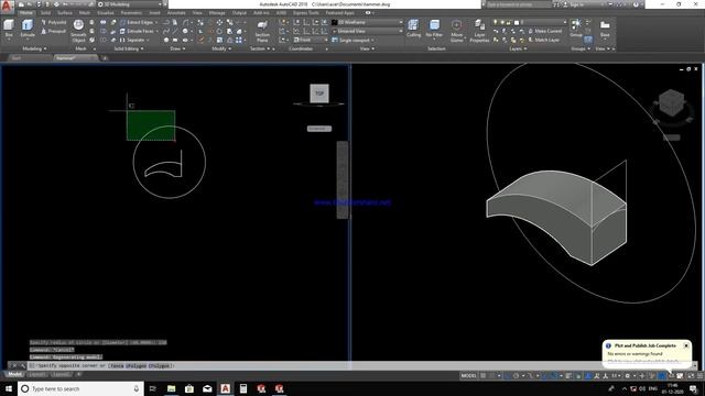 AutoCAD 3D Basic Tutorial,hammer||cadsikhe смотреть онлайн
