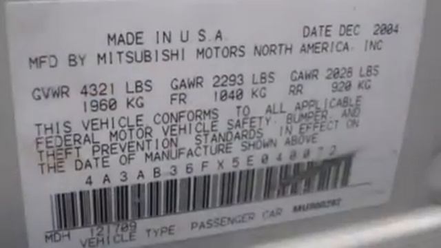 Preowned 2005 Mitsubishi Galant Chesapeake VA 23320 смотреть онлайн