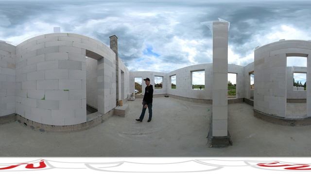 [360° версия] Одноэтажный дом без крыши – готовы стены или ¼ дома | Борисово 2 смотреть онлайн