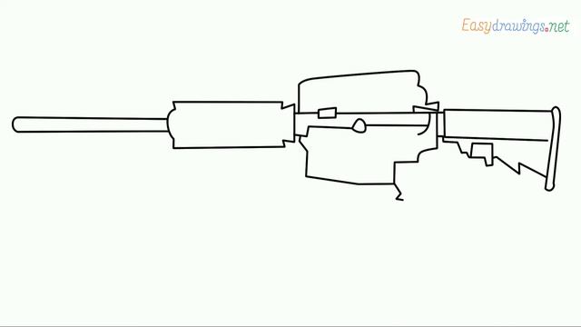 How to draw M4A1 step by step for beginners смотреть онлайн