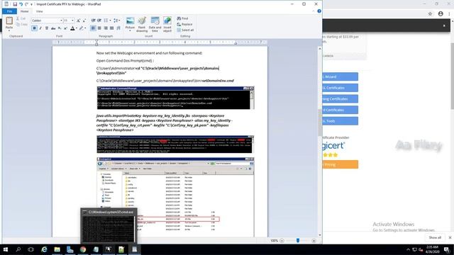 How to Import SSL Certificate PFX on Weblogic Windows Server 2016 смотреть онлайн