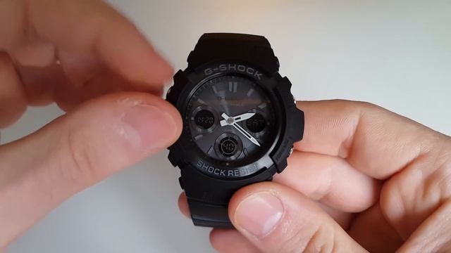 Обзор и настройка Casio G-Shock AWG-M100B-1A (Review Ans Setting)
