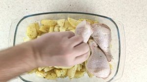 ??Курица с картошкой в духовке быстрый пошаговый рецепт без фольги слоями в стеклянной форме