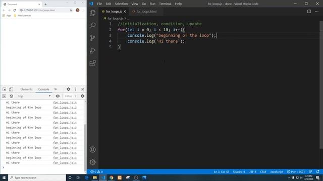 JavaScript - Using for loops with arrays смотреть онлайн