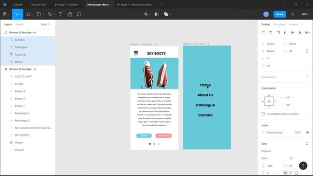 Creating a Hamburger menu using figma смотреть онлайн