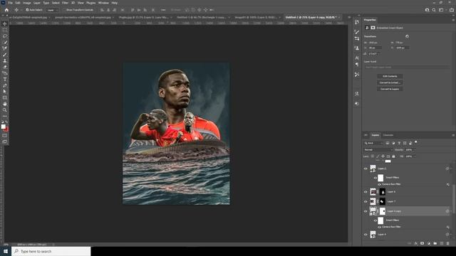 Photoshop Sports Poster Design / Photo Editing Tutorial / windy studio #Pogba #soccer #poster смотреть онлайн