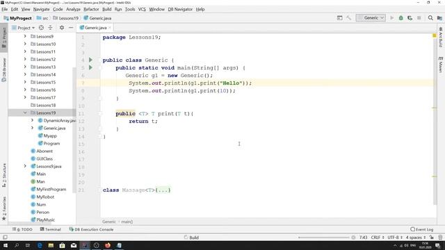 Java - урок 19.8 (Параметризованные методы Generic) смотреть онлайн