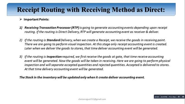 Oracle Receipt Against Purchase Order EBS R12 смотреть онлайн