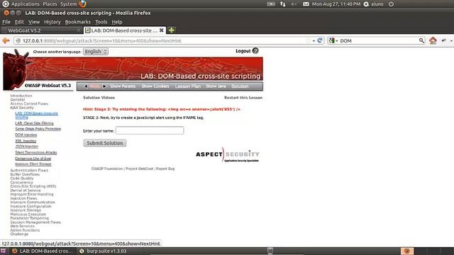 Ajax Dom based XSS part1 смотреть онлайн