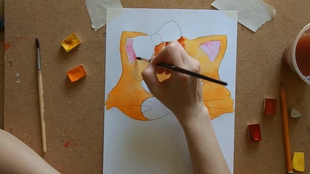 Рисуем с детьми. маска котика ч2 смотреть онлайн