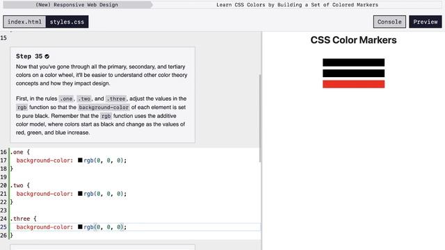 Learn Basic CSS by Building a Set of Colored Markers - Steps 31-40 смотреть онлайн