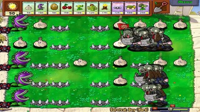 Best strategy Plants vs Zombies I PVZ1 Hack_ Chomper LVL 200 + 999Garlic vs Zombies -Video && GameT смотреть онлайн