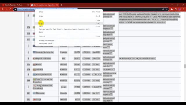 Copy Table from Webpage for Ms. Excel - ចម្លងតារាងពី Internet ដាក់ក្នុង Ms. Excel | Simple Tutorial смотреть онлайн