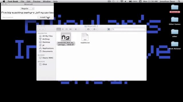 How to get the Minecraft font on Mac! смотреть онлайн