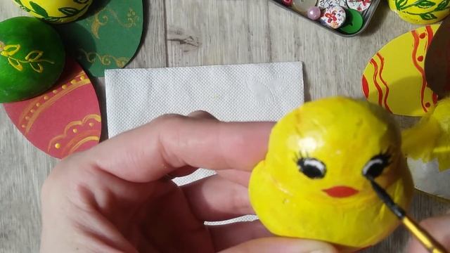 Цыплёнок, пасхальная поделка в смешанной технике смотреть онлайн