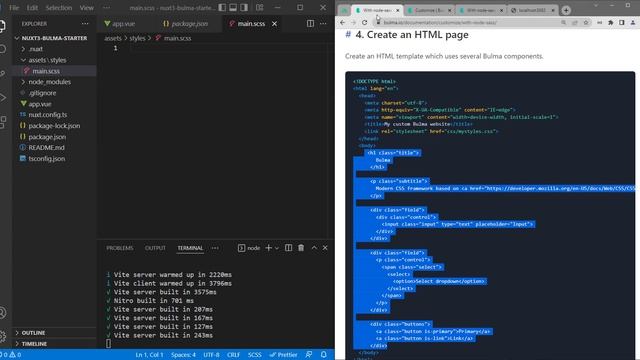 Quick Start with Nuxt 3, Vue 3 and BULMA CSS & SASS смотреть онлайн