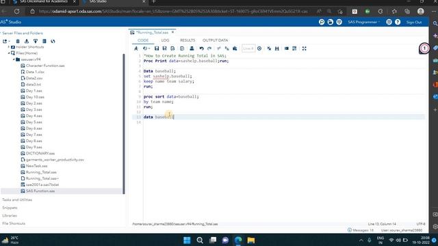 How to Create Running Total in SAS || Basic & Advanced SAS || #sas смотреть онлайн