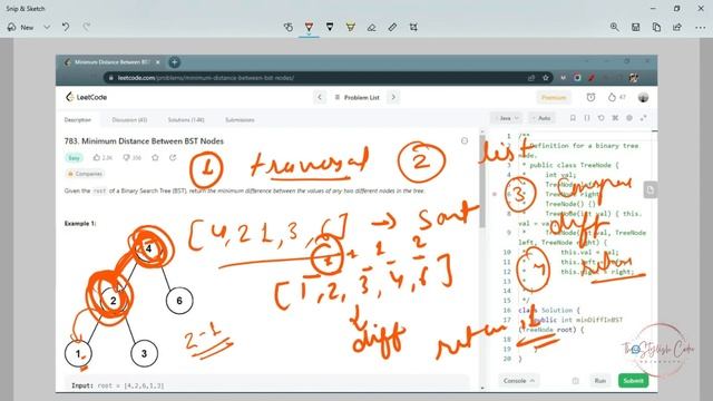783. Minimum Distance Between BST Nodes | Detailed Explanation | Java Code | LeetCode смотреть онлайн
