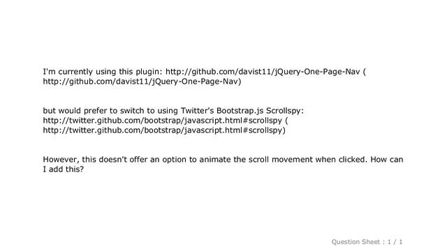 jQuery : bootstrap.js scrollspy with animated scroll смотреть онлайн