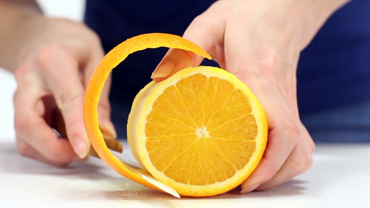 How to cut orange - orange peel trick смотреть онлайн