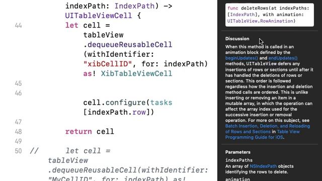 Лекция 14 - UserDefaults, Codable, Редактирование таблиц, Cell делегирование смотреть онлайн