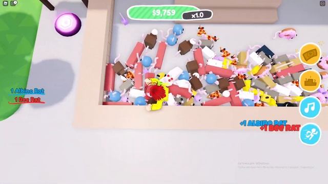зарабатываем на мойки крыс роблокс Rat Washing Tycoon смотреть онлайн
