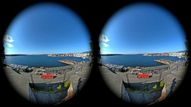 Ocean view from Akershus Fortress VR180 смотреть онлайн