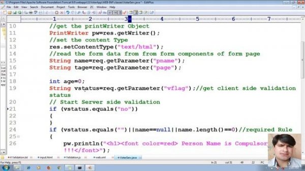 39 Advanced Java Servlet Tutorial | Java Web application both client and server side form validatio