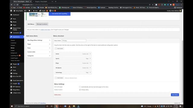 Class # 7 How to create a menu and category on your WordPress website? смотреть онлайн