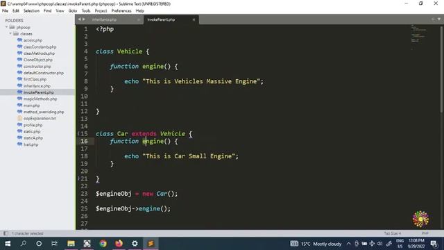 21. PHP Inheritance - How to invoke Base (Parent) Class смотреть онлайн