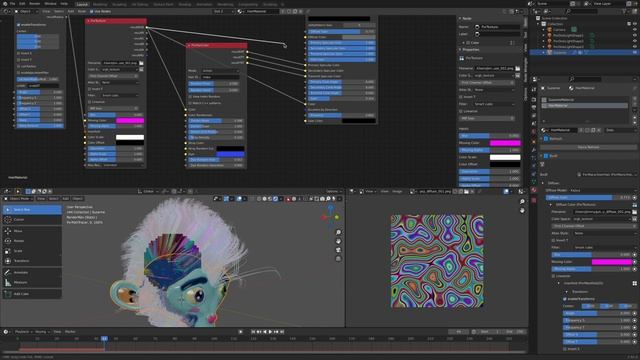 BSLIVE Monkey Punk Hair using RenderMan 24 in Blender смотреть онлайн