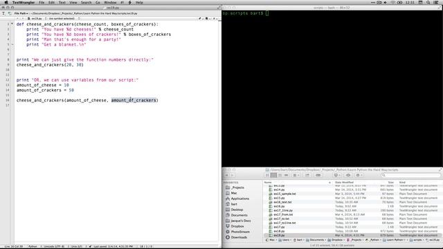 Learn Python the Hard Way - Ex 19 - Functions and Variables смотреть онлайн