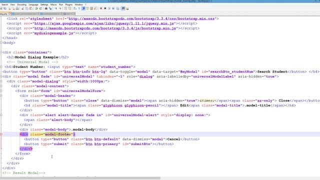 Bootstrap Modal Dialog Example in PHP смотреть онлайн