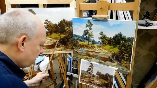 Пишем лесной пейзаж смотреть онлайн